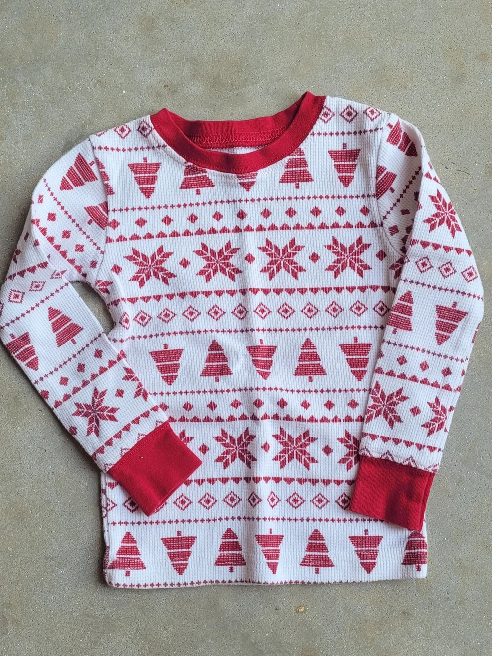 Carter's Red and White Holiday Tree Print Pajama Set
